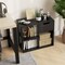 2-Tier Wooden Small Bookcase with Drawer and Storage Cubes for Bedroom or Living Room